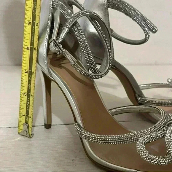 inc international concepts Women Slingback Stiletto Dress Pump Silver Bling 6M - Picture 11 of 13